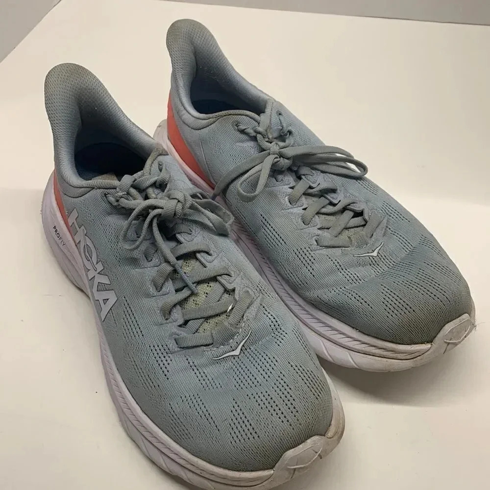 Hoka One One Mach 4 Pro Fly Running Sneakers Shoes Light Blue Women's 10.5 B - Picture 4 of 14
